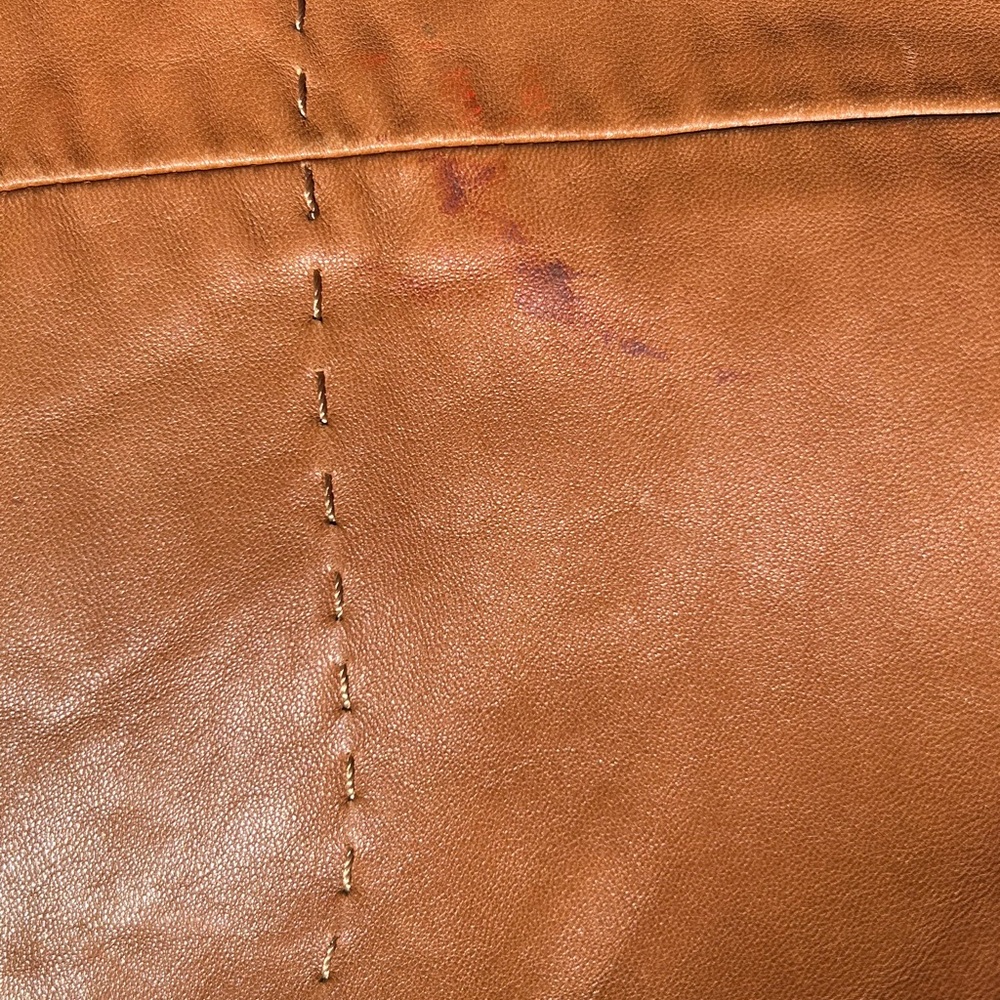 Womens vintage 70’s Brown Leather Coat LNR - Picture 9 of 9